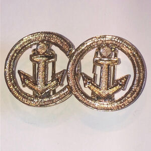 Vintage Gold Tone Nautical Anchor Retro Boho Belt Buckle